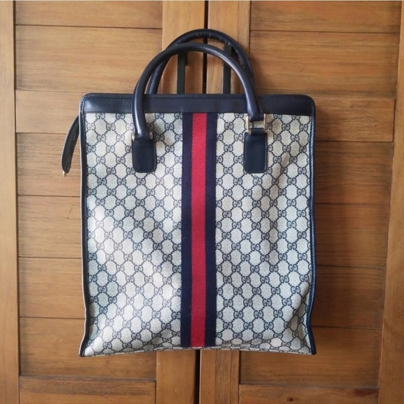 Authentic Vintage Gucci Shopper Tote - Picture 2 of 12